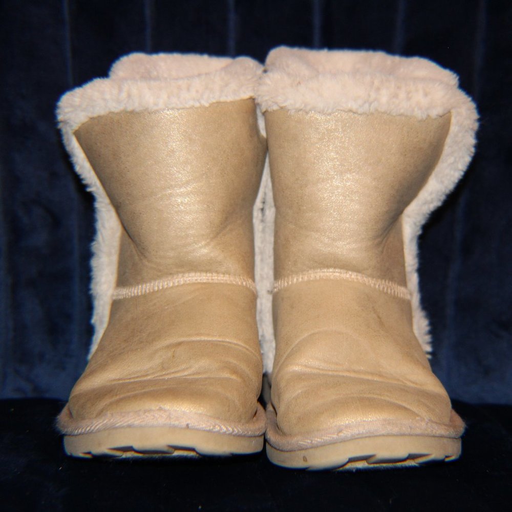 Sugar Gold Fur Lined Boots Size 3